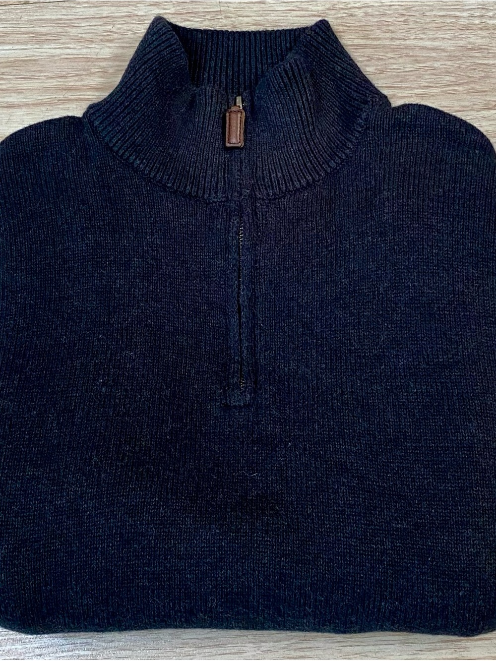 J Crew Sweater Men’s M Slim Fit Dark Grey 1/4 Zip Pullover Cotton / Cashmere Top